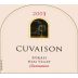 Cuvaison Syrah 2001 Front Label