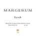 Margerum Black Oak Vineyard Syrah 2014 Front Label