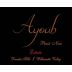 Ayoub Vineyard Estate Pinot Noir 2010 Front Label