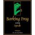 Barking Frog Winery Syrah 2009 Front Label