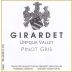 Girardet Pinot Gris 2014 Front Label