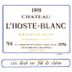 Chateau L'Hoste-Blanc Bordeaux Blanc Sec 1998 Front Label
