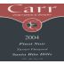Carr Vineyards & Winery Turner Vineyard Pinot Noir 2004 Front Label