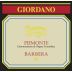 Giordano Vini Piemonte Barbera 2015 Front Label