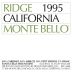 Ridge Monte Bello 1995 Front Label