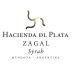 Hacienda Del Plata Zagal Syrah 2010 Front Label