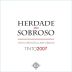 Herdade do Sobroso Tinto 2007 Front Label