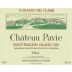 Chateau Pavie Saint-Emilion Grand Cru 1964 Front Label