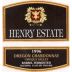 Henry Estate Barrel Fermented Chardonnay 1996 Front Label