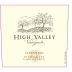 High Valley Zinfandel 2015 Front Label