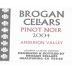 Brogan Cellars Pinot Noir 2004 Front Label
