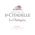 Domaine de la Citadelle Le Chataignier 2016 Front Label