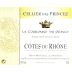Le Cellier des Princes Cotes du Rhone La Couronne du Prince 2008 Front Label