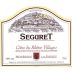 Les Vignerons de Roaix Seguret Cotes du Rhone Villages Seguret 2008 Front Label