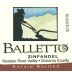 Balletto Winery Zinfandel 2007 Front Label
