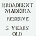 Broadbent 5 Years Old Reserve Madeira Front Label
