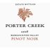 Porter Creek Russian River Valley Estate Pinot Noir 2008 Front Label