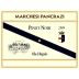 Marchesi Pancrazi Toscana Villa di Bagnolo Pinot Noir 2009 Front Label