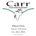 Carr Vineyards & Winery Turner Vineyard Pinot Gris 2014 Front Label