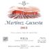 Martinez Lacuesta Tinto 2013 Front Label