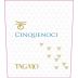 Masseria Tagaro Valle d'Itria Cinquenoci Primitivo 2013 Front Label