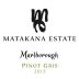 Matakana Estate Pinot Gris 2015 Front Label