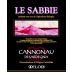 Meloni Vini Cannonau di Sardegna Le Sabbie 2013 Front Label