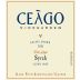 Ceago Estate Wines Vinegarden Del Lago Syrah 2010 Front Label