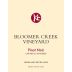 Bloomer Creek Pinot Noir 2010 Front Label