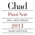 Chad Sta Rita Hills Pinot Noir 2013 Front Label