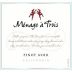 Menage a Trois Pinot Noir 2016 Front Label