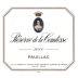 Chateau Pichon Longueville Comtesse de Lalande Reserve de la Comtesse 2000 Front Label