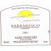 Nada Fiorenzo Barbaresco 2001 Front Label