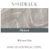 Nashwauk Vineyards Shiraz 2013 Front Label