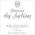 Chateau Respide Medeville Domaine des Justices Bordeaux Blanc 2016 Front Label