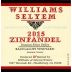 Williams Selyem Bacigalupi Vineyard Zinfandel 2015 Front Label