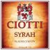 Ciotti Cellars Syrah 2012 Front Label