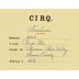 Cirq Treehouse Vineyard Pinot Noir 2012 Front Label