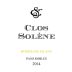 Clos Solene Hommage Blanc 2014 Front Label