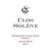 Clos Solene Hommage a nos Pairs Reserve 2011 Front Label