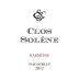 Clos Solene Harmonie Red 2012 Front Label