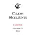 Clos Solene Harmonie Red 2014 Front Label