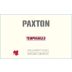 Paxton Vineyards Tempranillo 2015 Front Label