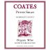 Coates Vineyards Organic Petit Sirah 2010 Front Label