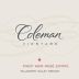 Coleman Vineyard Pinot Noir Rose Estate 2014 Front Label