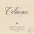 Coleman Vineyard Pinot Noir Estate 2010 Front Label