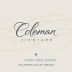 Coleman Vineyard Pinot Gris Estate 2014 Front Label