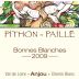 Pithon-Paille Anjou Les Bonnes Blanches Blanc 2009 Front Label