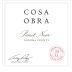 Cosa Obra Pinot Noir 2013 Front Label