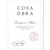 Cosa Obra Hummingbird Hill Vineyard Sauvignon Blanc 2013 Front Label